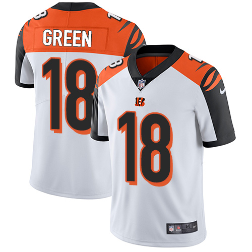 Nike Bengals #18 A.J. Green White Youth Stitched NFL Vapor Untouchable Limited Jersey - Click Image to Close